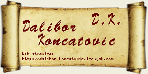 Dalibor Končatović vizit kartica